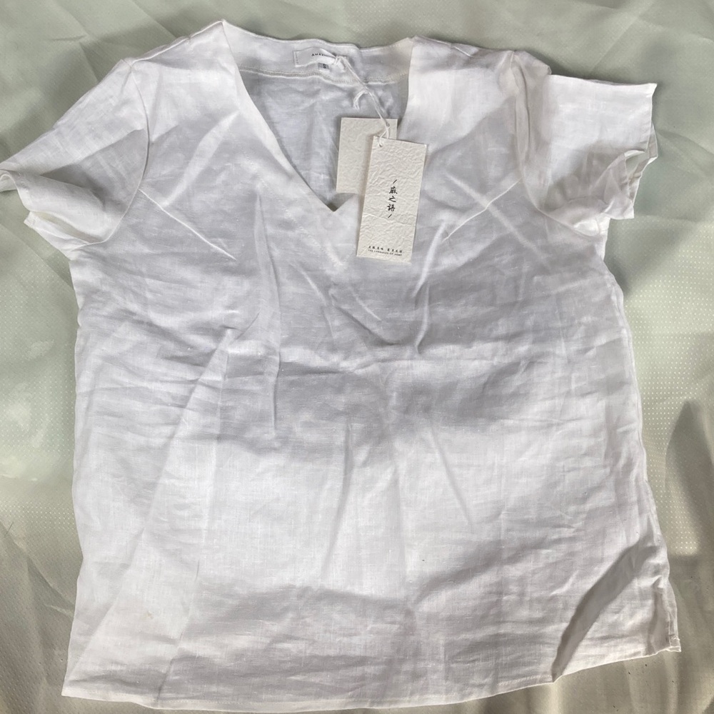AMAZHIYU Linen Top